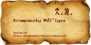 Krompaszky Mályva névjegykártya